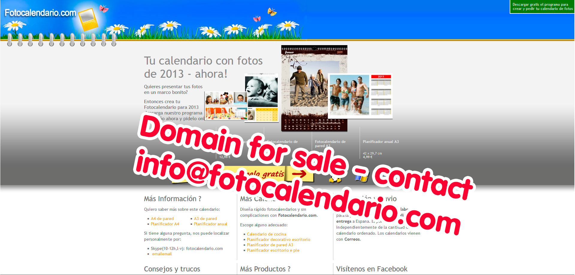 Domain for sale fotocalendario.com